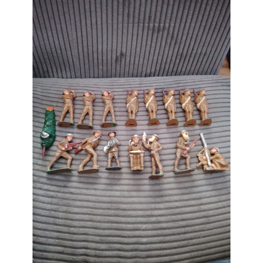 Selection of 15 Barclay Manoil WW1 American soldiers various  very good paint